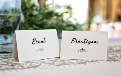 Tischkarten zur Hochzeit